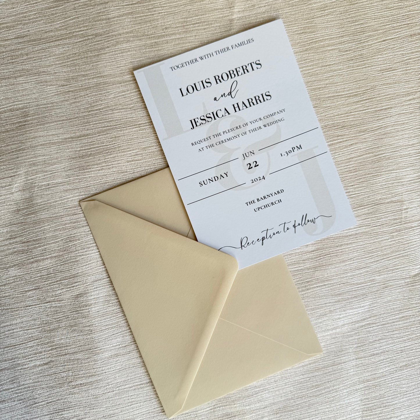 Monogram Elegant Wedding Invitations