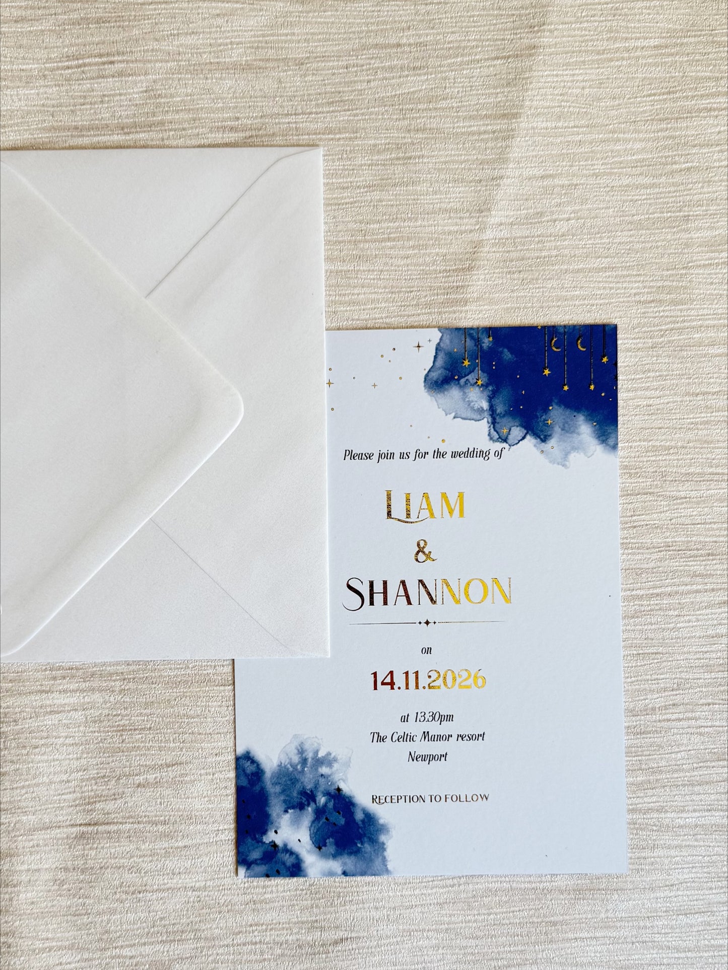 Nova Celestial Wedding Invitation Sample