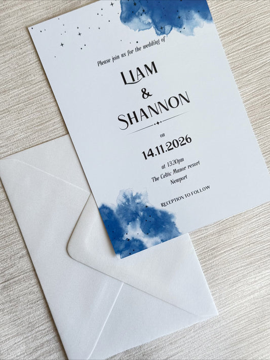 Nova Celestial Wedding Invitation Sample