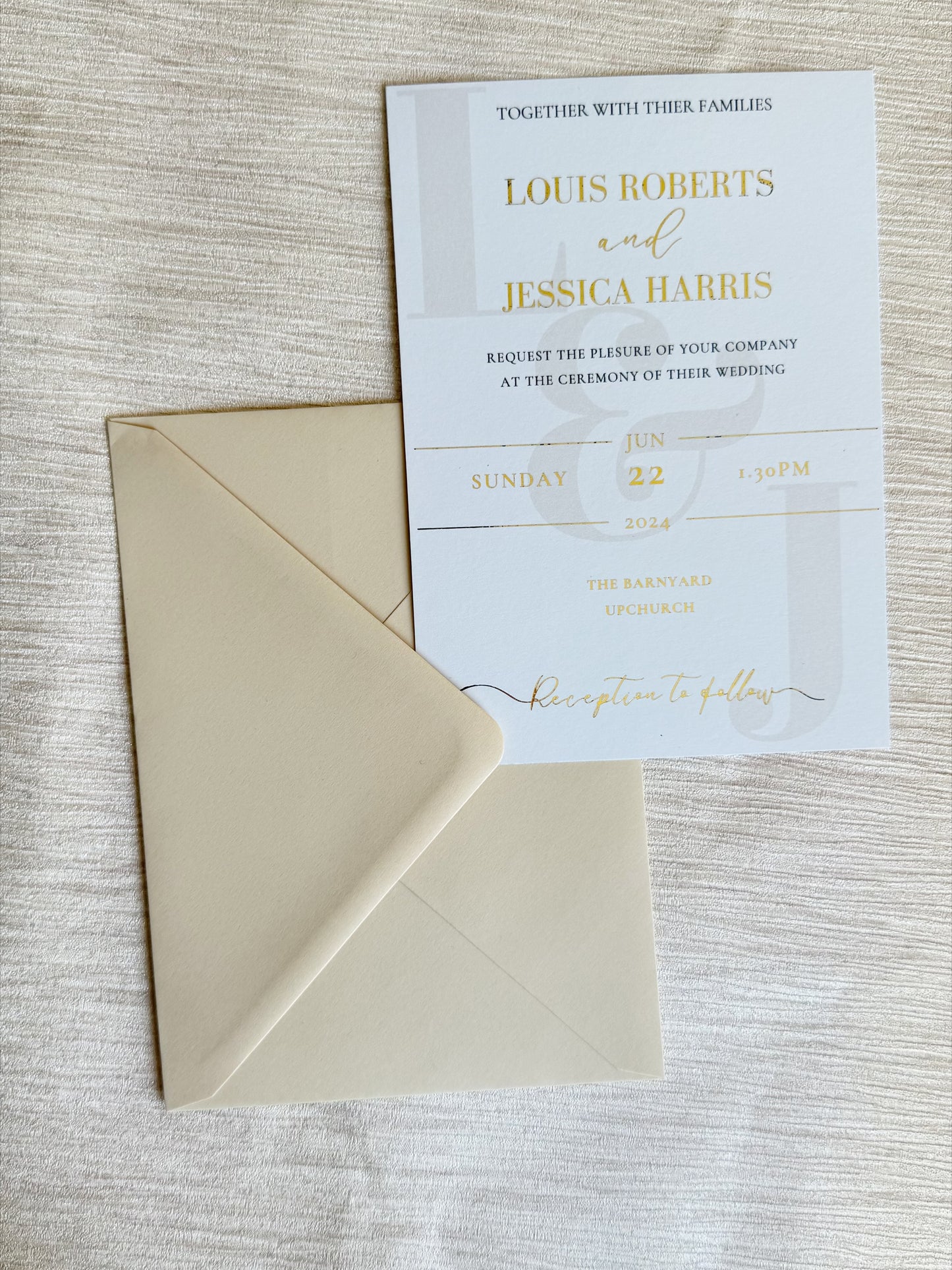 Monogram Elegant Wedding Invitations