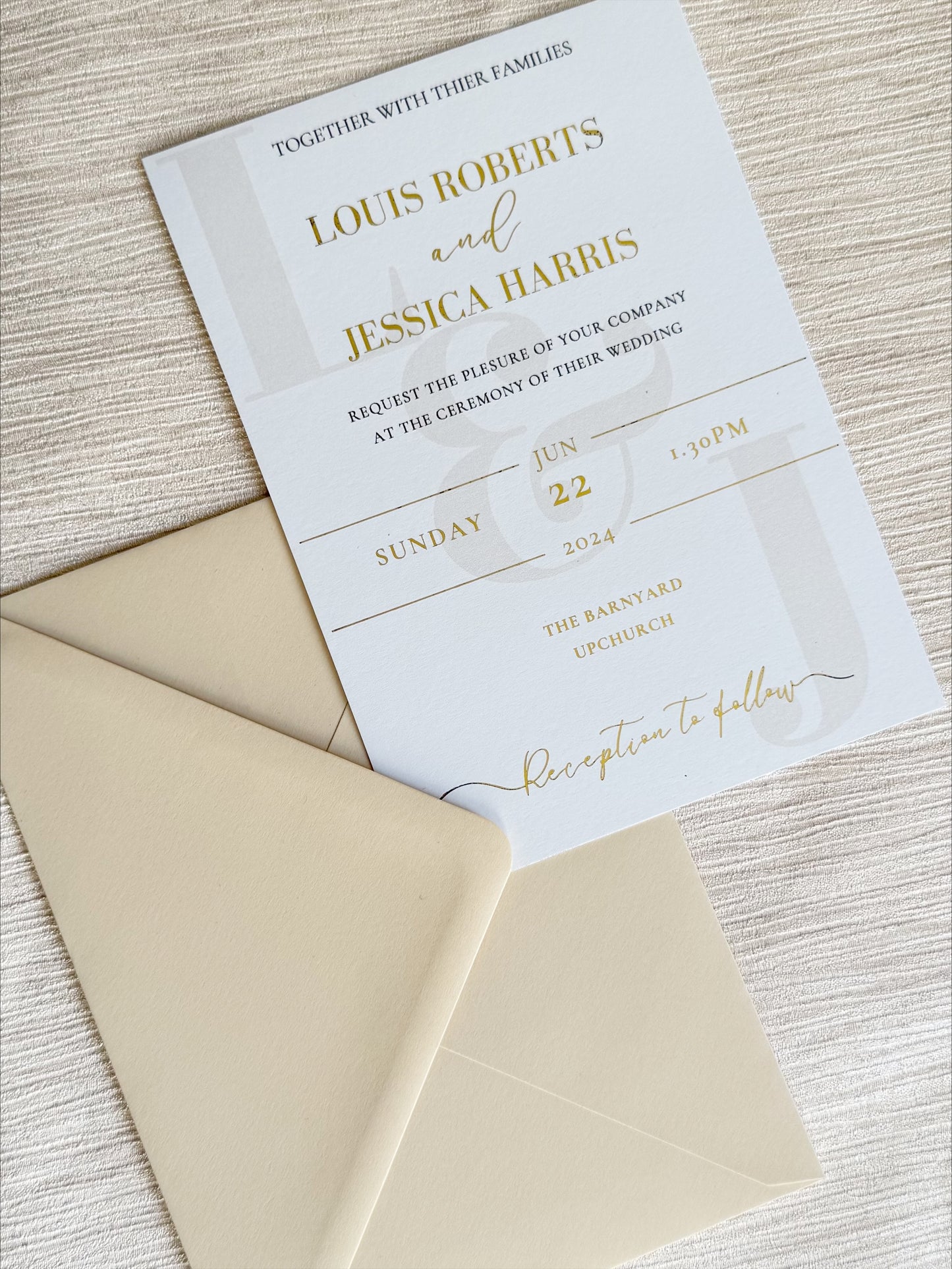 Monogram Elegant Wedding Invitations