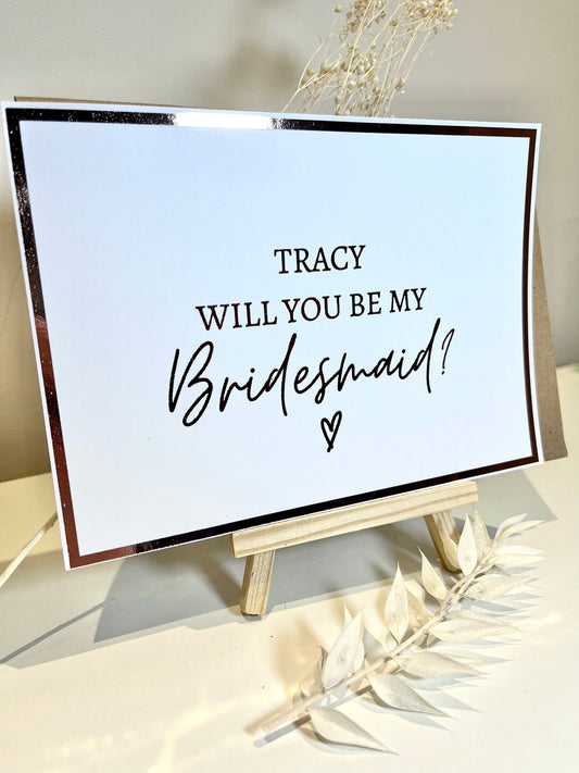 Will you be my? Bridal Party Proposal card