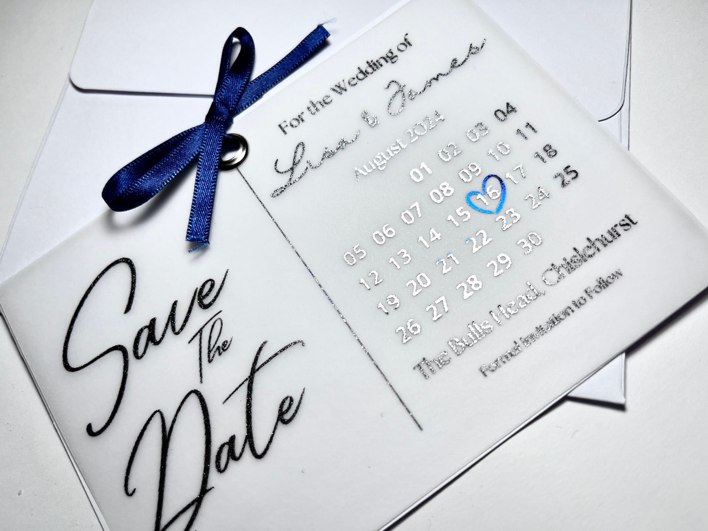 Vellum save the date, calendar save the date